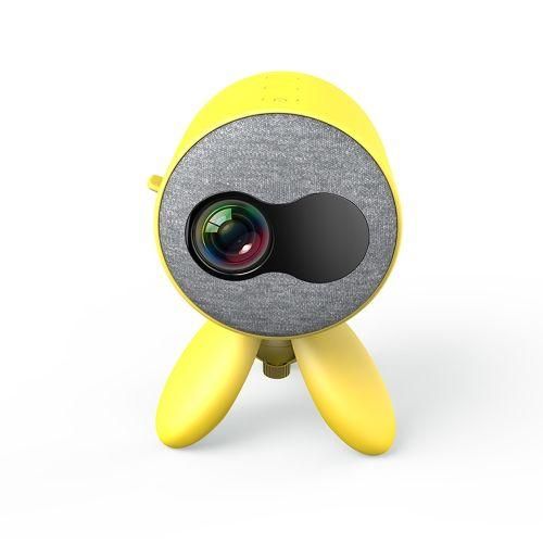 YG220 Same Screen Version Children Projector Mini LED Portable Home Speaker Projector, Plug Type:AU PlugYellow
