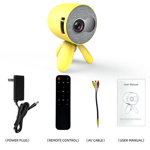 YG220 Same Screen Version Children Projector Mini LED Portable Home Speaker Projector, Plug Type:AU PlugYellow