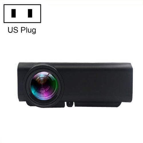 YG530 LED Small 1080P Wireless Screen Mirroring Projector, Power Plug:US PlugBlack