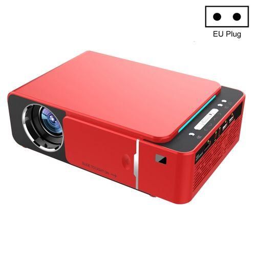 T6 2000ANSI Lumens 1080P LCD Mini Theater Projector, Phone Version, EU PlugRed