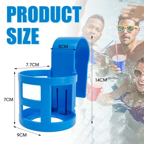 Plastic Water Cup Hanging Holder Container Hook For Car Drinks Holders Above Swimming Pool Side Beverage Drinks Storage Shelf