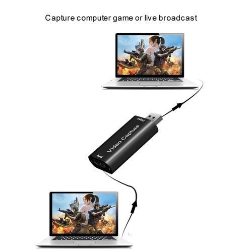 Mini HD 1080P HDMI-compatible To USB 2.0 Video Capture Card Game Recording Box - Black