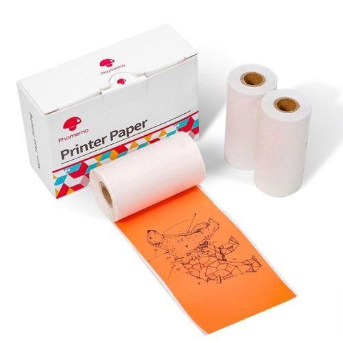 3rolls Pack 53mm Black Letter Printer Thermal Labels Purple  Rose Red  Orange Bottom