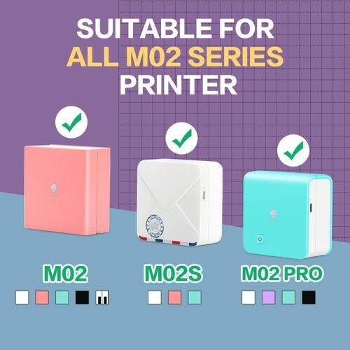3rolls Pack 53mm Black Letter Printer Thermal Labels Purple  Rose Red  Orange Bottom