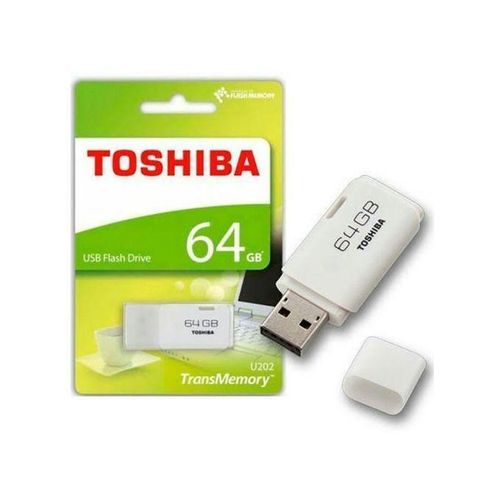 Toshiba USB 64GB Flash Disk Drive, TransMemory High Speed Pen Drive - White