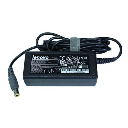 Lenovo Round Pin Laptop Charger 20V~3.25A 65W - Black