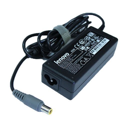 Lenovo Round Pin Laptop Charger 20V~3.25A 65W - Black