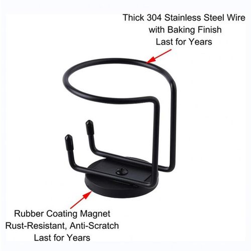 Magnetic Cup Holder Removable Heavy Duty Metal Universal Boat Tractor Mower Truck Fridge Car Mug Drink Beverage Storage Rack
