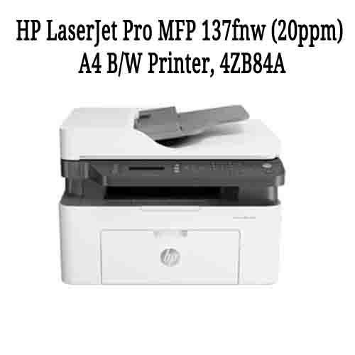 Hewlett Packard Hp LaserJet Pro MFP M137fnw Printer,  All-in-One Printe, Photocop, Scanner- White