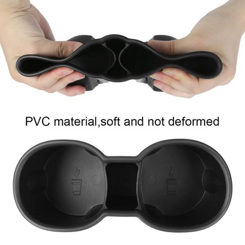 For Tesla Model 3/y Console Drinking Bottle Insert Holder Double Hole Universal Car Water Cup Holder Pvc
