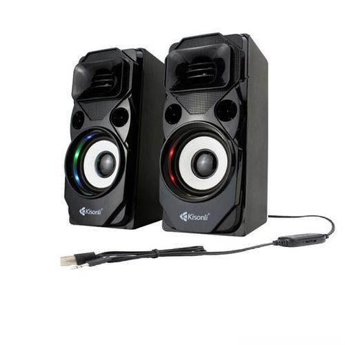 Bass Speakers USB Powered With Volume Knob, Black