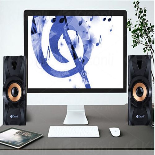Bass Speakers USB Powered With Volume Knob, Black