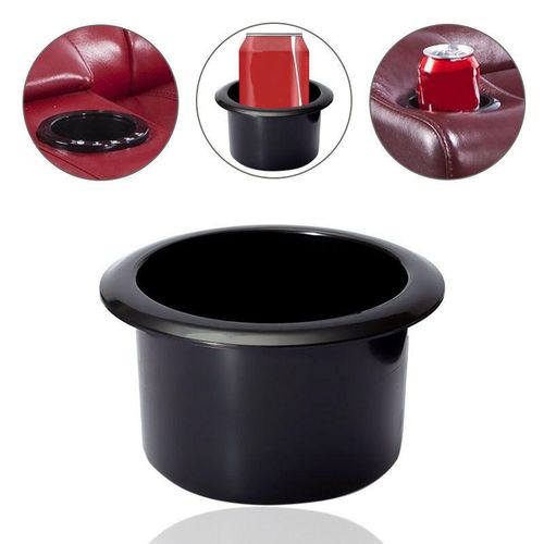 Plastic Black Cup Water Drink Holder Car Interior Cup Holder Recessed Suitable For Boat Sectional Couch Recliner Sofa Furniture