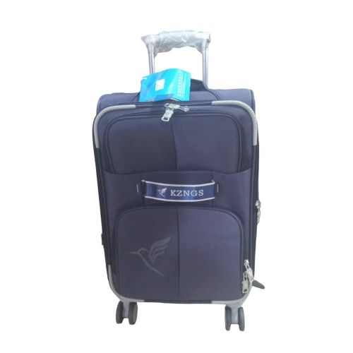 Kzngs A Vintage Small Suitcase With Cloth Material And Durable It Has Five Wheels It's Has Multiple colours -Black