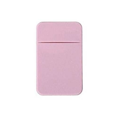 Adhesive Credit Card Pocket Sticker Pouch Holder Case Solid Color For Mobile Phone New,Pink NO5119