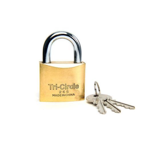 Tri Circle Tri-Circle Brass Padlock No.265 50mm - Golden