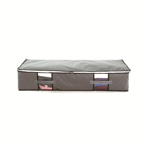 Large Capacity Storage Bag Non-Woven Zipper Transparent Window Organizer for Sheet Clothes Blacket