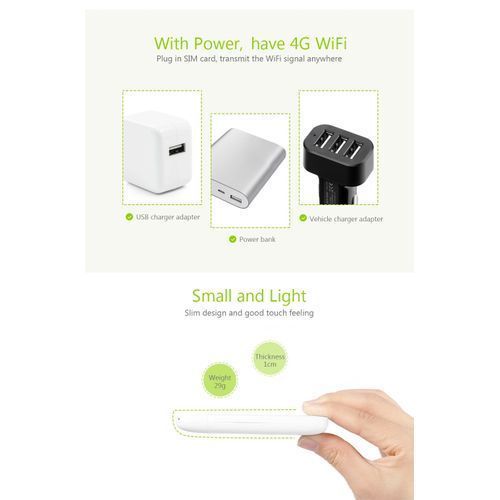 Universal 4G LTE USB Travel Router Wifi Modem Data Terminal - White