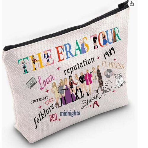 Taylor Swiftie Gift Cosmetic Bag Cotton And Linen Nurse Letter Print Storage Bag Waterproof Linen Coin Purse 27 26.5*17cm