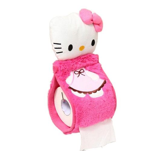 Cartoon Toilet Four-piece Cushion Cover, Plush Toilet Seat