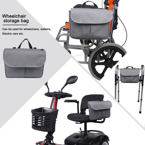 Travel Tote For Carrying Accessories On Wheelchair Rolling