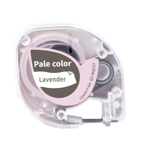 12mm Label Ribbon Gray Word On Light Purple Thermal Transfer