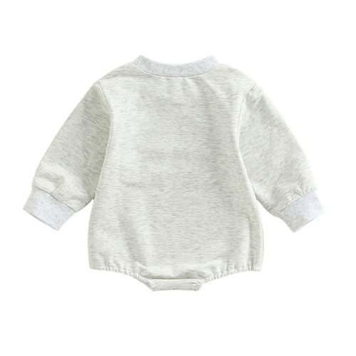 Infant Long Sleeve Romper No Fading and Non-sticky Top Suitable for Infant Baby Toddlers,Light Grey,60cm NO5114