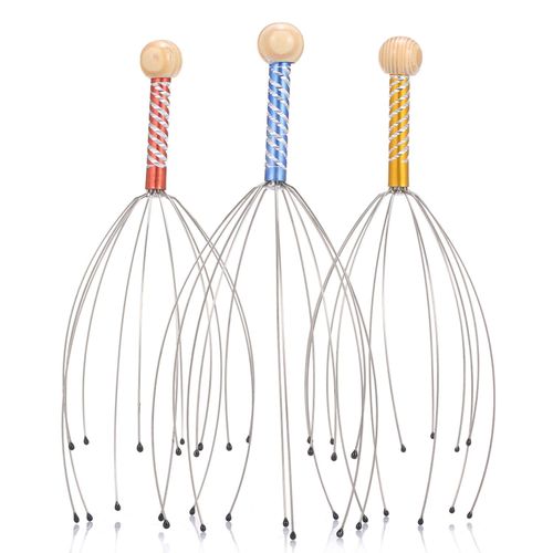 3pcs Head Massagers Scalp Scratchers Handheld Scratcher for Head Body Relaxing Massage Tools Random Color NO5119