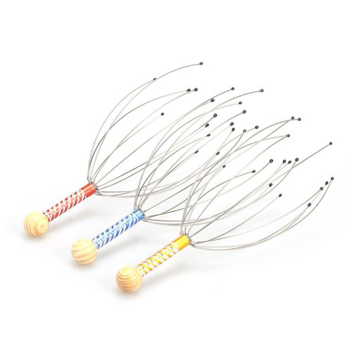 3pcs Head Massagers Scalp Scratchers Handheld Scratcher for Head Body Relaxing Massage Tools Random Color NO5119