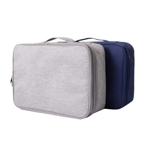 Document storage bag household pink multilayer household