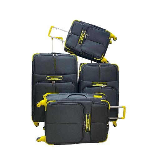 Wiersoon A 4 In 1 Suitcase Pure Clothe It's Strong Material Durable It's Has 4-wheel Spinner Extremely Durable Fabric Softener