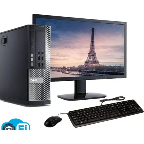 DELL  Refurbished Complete Set Optiplex Desktop CPU 4gb RAM 500GB HDD i5 With Free WiFi Card-Black