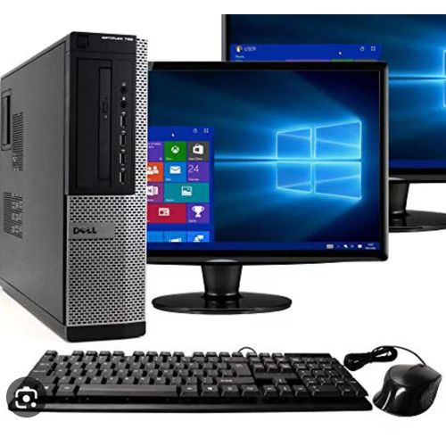 DELL  Refurbished Complete Set Optiplex Desktop CPU 4gb RAM 500GB HDD i5 With Free WiFi Card-Black
