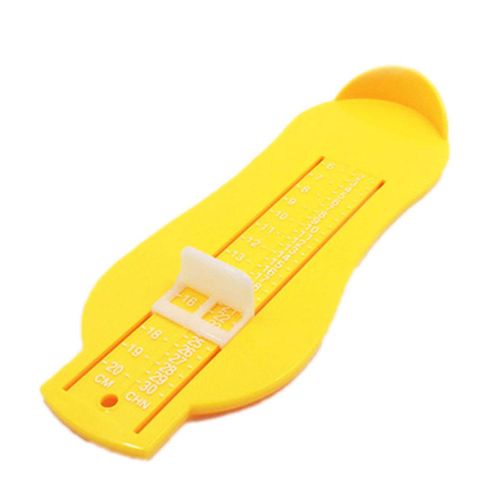 Infant Baby Feet Length Growing Measuring Ruler Subscript Foot Tool Protractor Scale New,Yellow NO5114