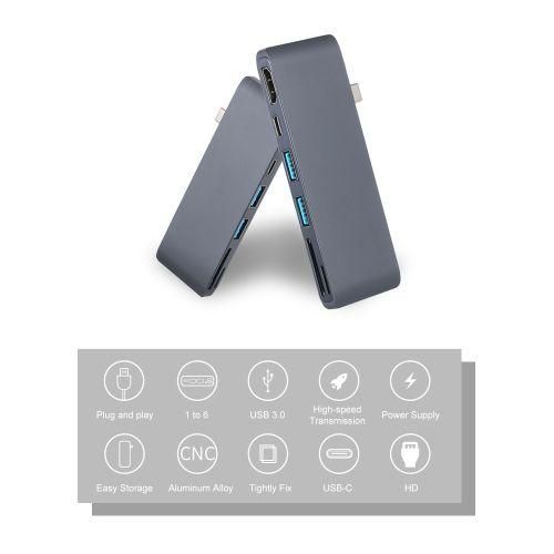 TYPEC USB 3.0 Hub To 4K2K 30Hz HD Charging SDTF Card