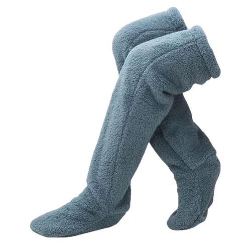 Winter Fluffy Sock Slippers Comfortable Knee Protection Stockings Suitable for Friends Family,Sky Blue NO5144