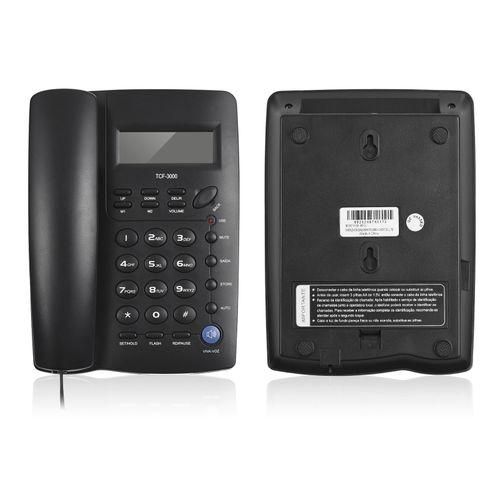 TCF3000 Black Corded Phone with Memory Key Landline Phone