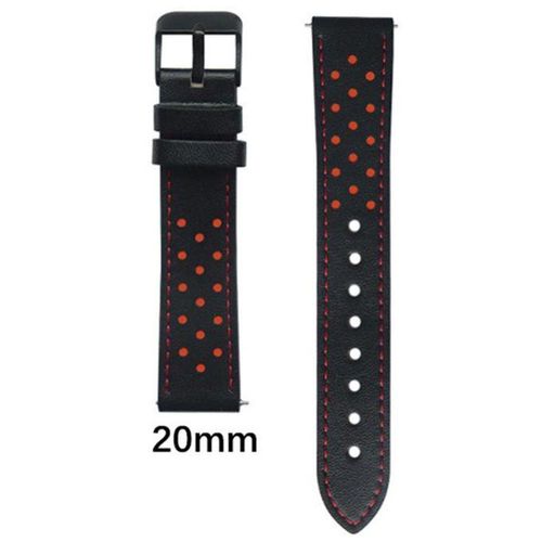 20/22mm Watch Belt Replacement Microfiber Leather Smartwatch Strap Holes Design
