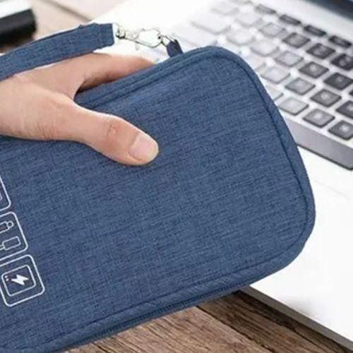 Portable Electronics Storage Bag Blue
