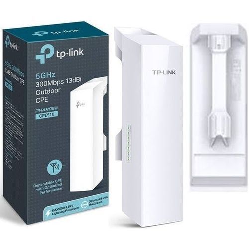 TPLink CPE510 5GHz 300Mbps 13dBi Outdoor CPE 15km+ Wireless Data Transmission - White