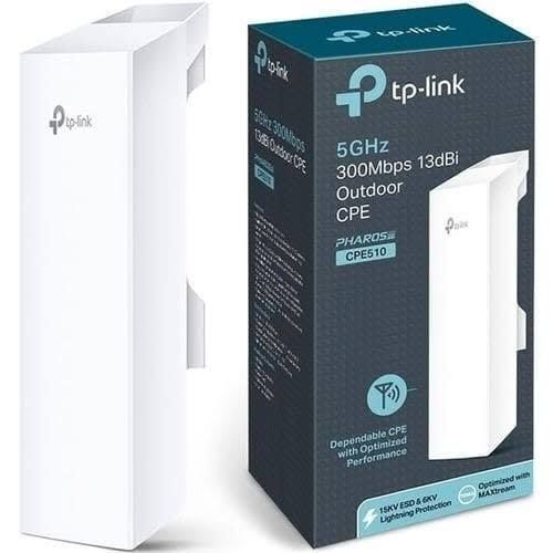 TPLink CPE510 5GHz 300Mbps 13dBi Outdoor CPE 15km+ Wireless Data Transmission - White