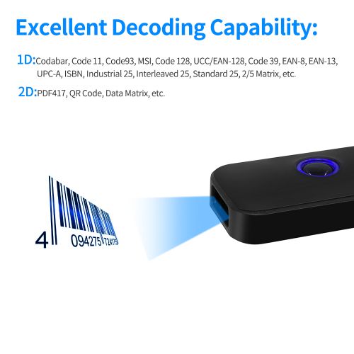 Handheld 3-in-1 Barcode Scanner 1D Bar Code Reader Support