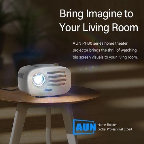 PH30S 2.7 Inch 150 Lumens 1280x720P Android 9.0 LED Mini Projector, Plug Type:EU PlugGreen
