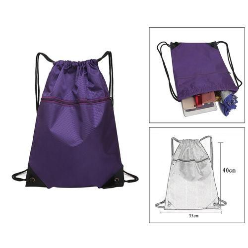 Gym Bag Women Man Drawstring Backpack Bags Purple