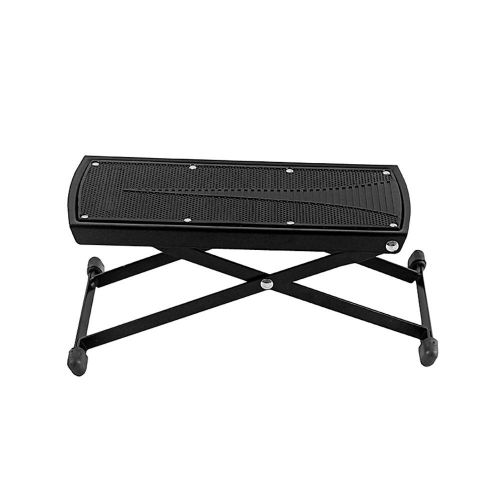 Guitar Pedal Footstool Foot Rest Adjustable Folding Portable Black NO5116