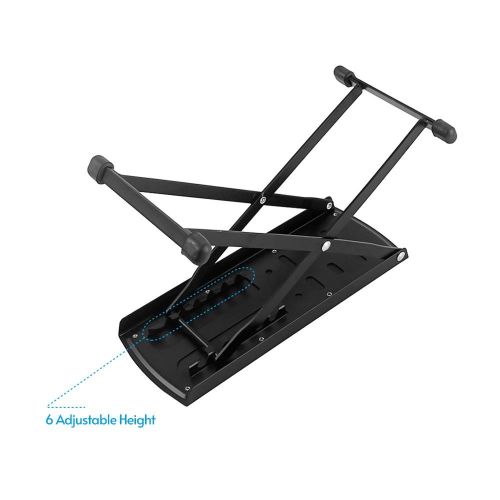 Guitar Pedal Footstool Foot Rest Adjustable Folding Portable Black NO5116