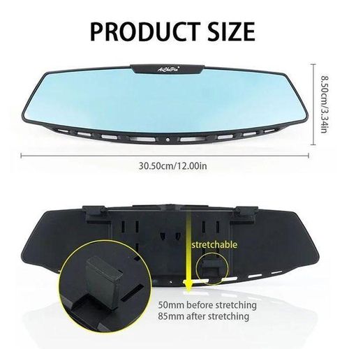 BLALION Car Ba Mirror Rear View Mirror Wide Angle Panoramic Assisting Large Vision Interior Monitor Universal Car Accessories