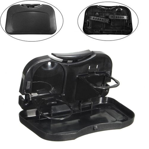 Multifunction Car Back Seat Baby Bottle Food Drink Cup Folding Tray Holder Black
