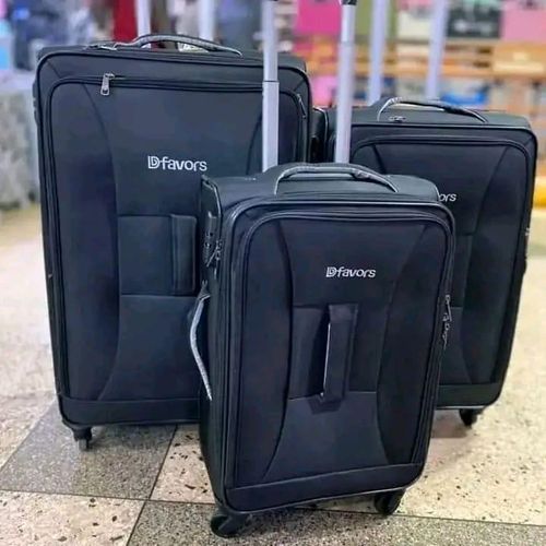 Dfavors A Set Of 3 In 1 Suitcase Pure Clothes Material Durable It Has 4-Wheels Spinners Extremely Durable It Has Multiple Colours Easy To Clean And Use It's Black In Colour
