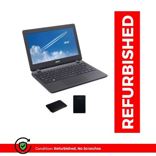 Acer Refurbished 4GB RAM 128GB SSD,12" Plus External Hard Disk,Pouche 5Hrs- - Black (6MTHS WRTY)